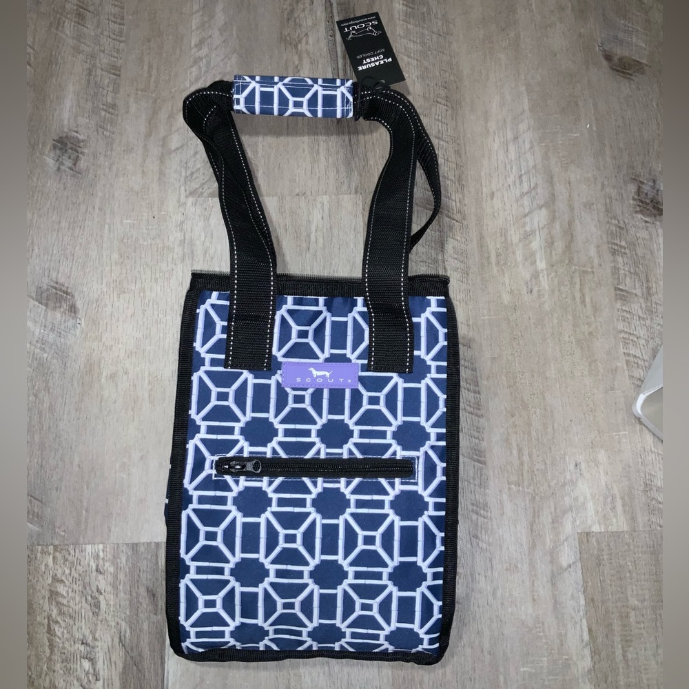 (Bin 4) Scout, Navy Blue, Black & White Soft Cooler/Pleasure Chest w/ Pocket
